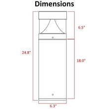 Bollard Light 25", 120-277V, 10W, 3CCT 3000-5000 Kelvin, Flat, 4-Pack