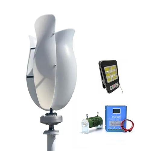 OLONETO 2KW Wind Turbine Generator Kit 12v 24v Tulip Type Wind Generator Vertical Axis Wind Turbine Generator Household Three Phase Generator Magnetic Suspension Breeze Starter(24V)