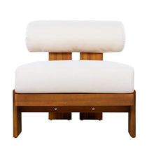 Christopher Knight Home Hazoe Acacia Wood Lounge Chair Outdoor Set of 2, Patio Accent Chair Set with Thick Waterproof Cushions, Outdoor Armless Club Chair for Patio Furniture Set, Beige + Teak