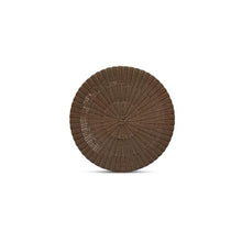 Moe's Home Collection Emmeline Outdoor Side Table, Round, Aluminum Frame, Woven Synthetic Hyacinth, Rust Resistant, Natural