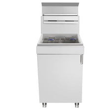 Commercial Propane Floor Fryer with Dual Basket,Stainless Steel Oil Tank,Tube Burner Heating,Thermostat Control,Safety Shutoff,Drain Valve for Restaurants Food Trucks Kitchens (FY150LP-5 Burners)
