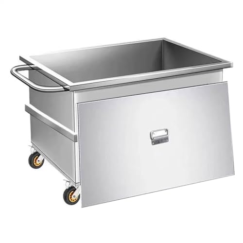 Stainless Steel Water Tank with Wheels – 201 or 304 Grade, with or Without Lid, Square Pressurized Storage Reservoir for Well Pump, Garden, Kitchen