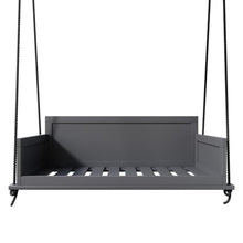 Amish Casual The Philly Amish Crafted Porch Swing Bed with Modern Backrest, Made in The USA from Kiln Dried Pine (Gray Paint, 5 Foot)