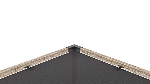 TOJAGRID Wall Mount Pergola Kit with Shade Sail for 4x4 Wood Posts 12x12 Black