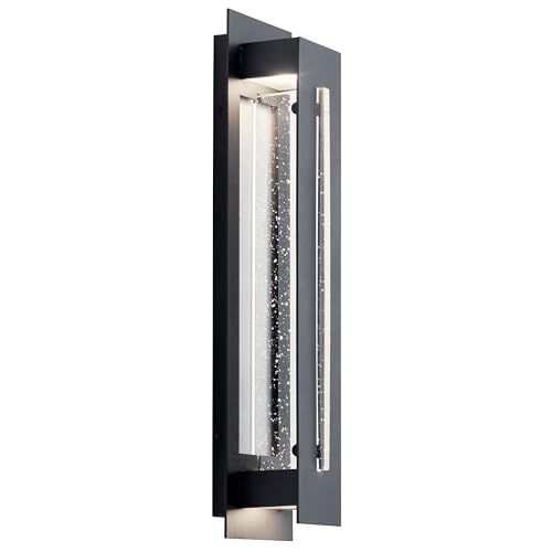 Kichler River Path LED Outdoor Wall Sconce Light, Black