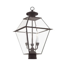 Livex Lighting 2384-07 Westover 3-Light Outdoor Post Lantern, Bronze