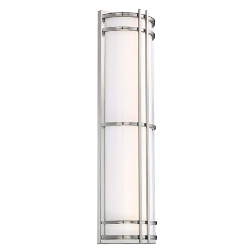 Modern Forms Skyscraper 27in LED Indoor or Outdoor Wall Light 3000K in Stainless Steel