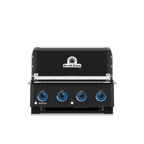 Broil King 875617 Baron 420 Shadow 4-Burner Built-In Natural Gas Grill Head