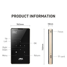 TEDILUVI Projector Mini Android 9.0 4000mAh battery,Support 4K Miracast Airplay Mobile Video Beamer