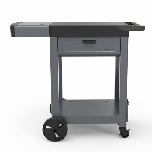 Current® Outdoor Pizza Cart, Soft-Close Drawer, Pizza Peel Holster, Wheels