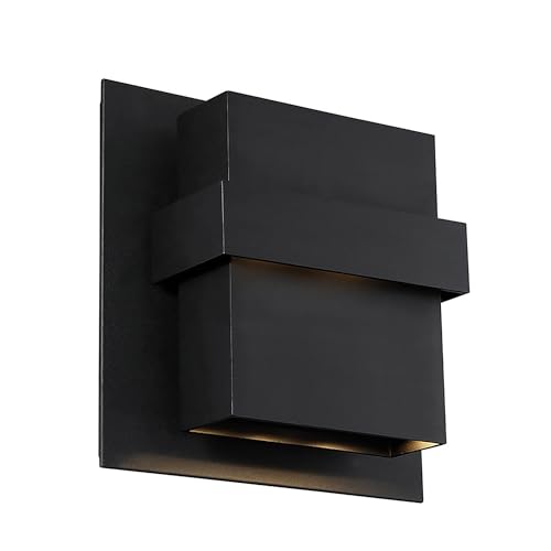 Modern Forms Pandora 11in LED Indoor or Outdoor Wall Light 3000K in Black