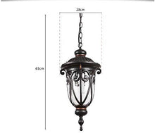 Daoke LED Chandeliers, Traditional Style Black Outdoor Pendant Lights Screw IP55 Weatherproof Lighting Fixture Outdoor Garden Porch Post Driveway Patio Lamp for Outdoor or Indoor Use