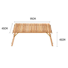 AFPSDLFJDLS Outdoor Folding Solid Wood Table Egg Roll Bearing Picnic Camping Travel Hiking BBQ Ash