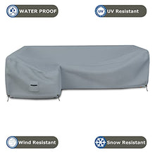 Patio Sectional Sofa Cover 18 Oz - 100% Waterproof & Weather Resistant PVC Coated 83" x 104" x 31" x 32" L Shape Sofa Cover for Indoor/Outdoor (Left Side Sofa, Grey)