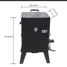 FENGXCXY Outdoor Electric Grill, Temperature-Controlled BBQ Grill, 32 x 22 Inches, Double-Layer Grill Rack, Built-in Thermometer, Ideal for Family Gatherings and Birthday Parties, Black