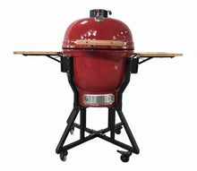 JOSOGO 24 Inch Large Ceramic Charcoal Grill, Outdoor BBQ Smoker Oven for Backyard Home Party Cooking