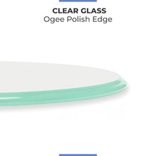 40 Inch Round Tempered Glass Table Top- Ogee Polished Edge -1/2” Thick Round Glass Table Top–Heavy Duty, Dining, Coffee, and Office Tables by Fab Glass and Mirror