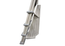 Confer Plastics 7000X Eliminator A-Frame Pool Ladder | Made in USA | Adjustable 48–54 in | Lockable Outer Steps | Heavy-Duty, Stable, Easy-Climb Design