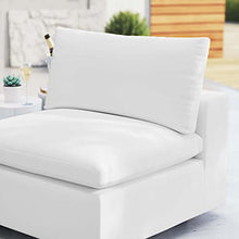 Modway Commix Outdoor Patio Sunbrella® Sectional Sofa Armless Chair in White
