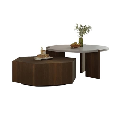 DINBOZ26X Living Room Table Modern Minimalist Round Side Table Set Small Coffee Table for Living Room, Space-Saving Design Outdoor Side Table