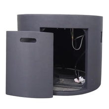 Noble House Aidan 40.000 BTU Circular Concrete Stone Fire Pit in Dark Gray