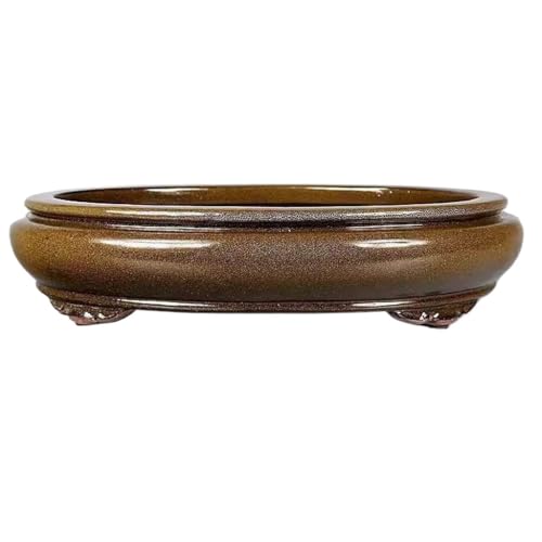 thalo Planter Pots Plant Pots 17in Purple Clay Color Glaze Planter Handmade Oval Planter Brown Yellow Purple Clay Planter Plant Container Accessories