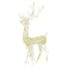 3 Pcs Lighted Acrylic Reindeer Christmas Decorations, 47.2" Extra Tall LED Yard Art, Warm White Glowing Xmas Deer Set for Outdoor and Indoor Holiday Garden Decor