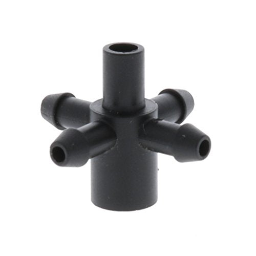 Dripper Manifold for Drip Irrigation, 4-Outlet Barb Connector, 0.125" ID Tubing, Function: Stacking (Pack of 1000)