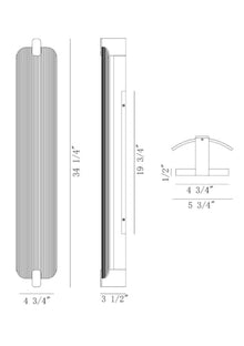Eurofase Neoness 1-Light LED Outdoor Wall Sconce – 34.25" Matte Black Modern Exterior Wall Light, Smoked Glass Shade, Wet-Rated for Porch, Patio & Entryway