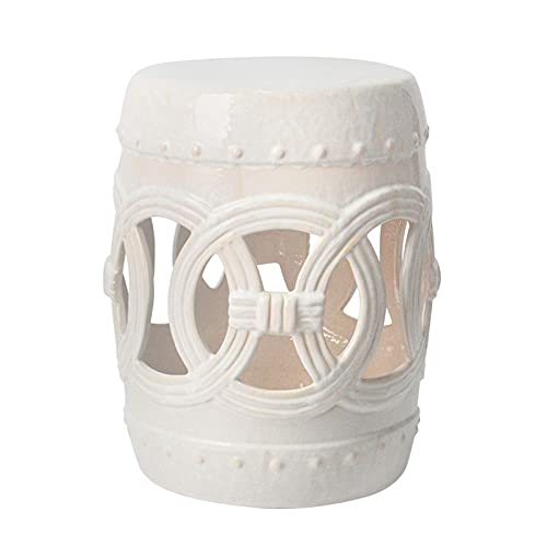 CETEOR Ceramic Garden Stool, Copper Money Stool, Ceramic Decorative Drum Stool, Shoe-Changing Stool, Outdoor Garden Decorative Stool, Used in Gardens, Terraces, Deck Backyards, Etc.