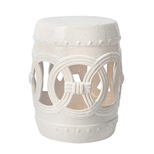 CETEOR Ceramic Garden Stool, Copper Money Stool, Ceramic Decorative Drum Stool, Shoe-Changing Stool, Outdoor Garden Decorative Stool, Used in Gardens, Terraces, Deck Backyards, Etc.