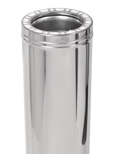 Ventis | Made in USA | Double Wall Class-A All Fuel Stainless Steel Chimney Pipe, 6" X 24"