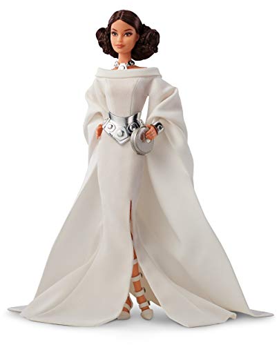 Barbie Star Wars Princess Leia Collector Doll White Gown 11.5 Inches