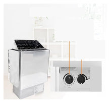 POGHDBXA Sauna Accessories, Sauna Heater, Sweat Stove with Internal and External Control, Commercial Stainless Steel Dry for Home Use, Small Machine for, Hotel, SPA(3k)