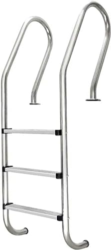 Etsuosy Pool Ladder 304 Stainless Steel, Silver, 3-Step Inground Pool Entry Rail, 250 lbs Weight Capacity
