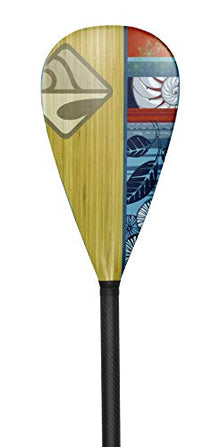 Boardworks SUP Paddle Fiberglass Blade Adjustable Carbon Fiber Shaft 70-86 Inches Carbon/Bamboo
