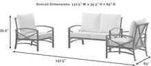 Crosley Furniture Kaplan 3-Piece Loveseat Patio Set