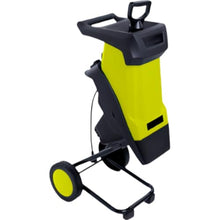 XygZythror Automatic Electric Wood Chipper Shredder, 2400w Electric Wood Leaf Shredder Chipper Mulcher, with 50l Collection Bag, for Lawn and Garden Use Yellow
