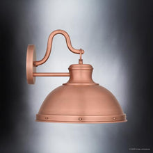 Urban Ambiance Luxury Modern Farmhouse Wall Sconce, Large Size: 14.00''H x 15.00''W, with Luxe-Industrial Style Elements, Rustic Copper Finish, UQL1711, Clemson Collection