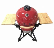 JOSOGO 24 Inch Large Ceramic Charcoal Grill, Outdoor BBQ Smoker Oven for Backyard Home Party Cooking