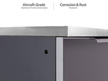 NewAge Products Classic Series 3PC Aluminum Slate Gray Modular Outdoor Kitchen Set - 24" D x 64" W x 35.5" H