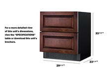 Summit 30” Outdoor 2-Drawer Refrigerator, Panel Ready* - SPR3032DPNR