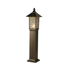 KADELONG V-intage Outdoor Lawn Lights E27 1-Light Waterproof Yard Lamps - Villa Porch Patio Lighting Fixture Garden Landscape External Floor Mount Path Lights H33.49in,Chandelier Lighting, jq-842