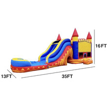 JumpOrange Commercial Inflatable Turbo Blaze Titan Bounce House Slide Combo Blue/Red/Yellow