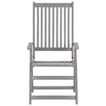 hliofuir 8-Piece Patio Reclining Chairs with Cushions, Acacia Wood