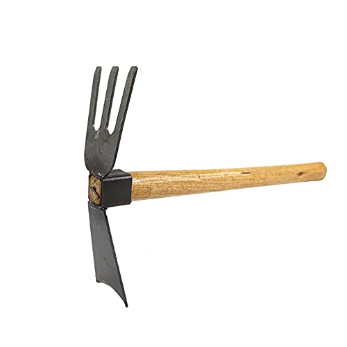 XMRISE Hoes Rake Harrow Gardening Tools Steel Great for Cultivating and Weeding Digging Aerated Soil Fertilization Dual-Purpose