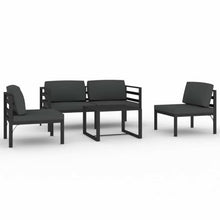 MNCVXAXG 5 Piece Patio Lounge Set with Cushions Aluminum Anthracite