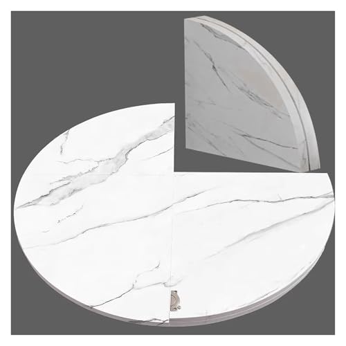 ZDJZMGZ Portable Foldable Round Table Top Extender, 42-72 inch Adjustable Countertop for Banquet, Restaurant, Farmhouse, Patio Use - White, 67 inch Diameter Replacement Surface