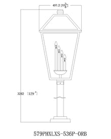 Z-Lite Talbot Outdoor Post 4-Light Black