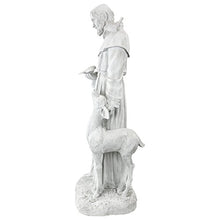 Design Toscano Francis of Assisi, Patron of Animals Religious Garden Decor Statue, 37 inches Tall, Cast Stone Resin, Antique Stone Finish